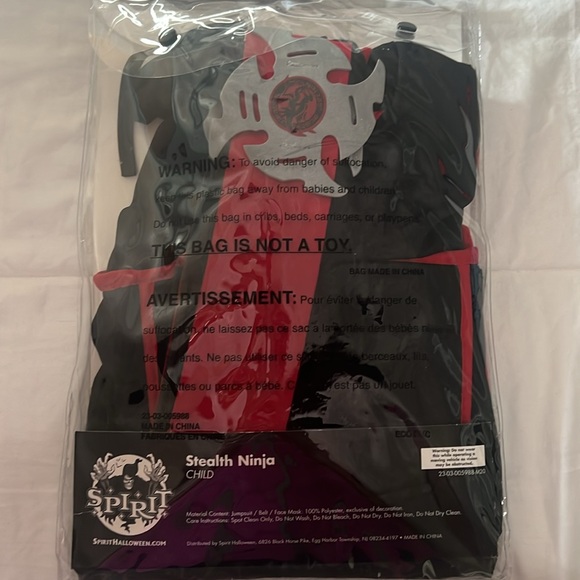 NWT Spirit Stealth Ninja child Large 10-12 - Picture 2 of 3